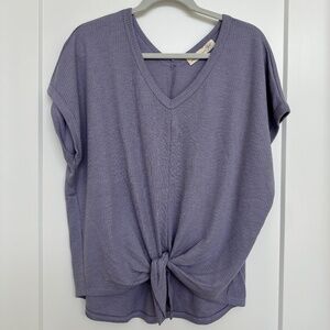 Magnolia South Light Purple Tie-Front Top